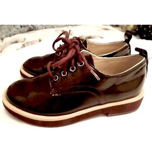 Zara Girl Patent Leather Lace-Up Derby Shoes